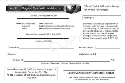 Donation receipt Empty